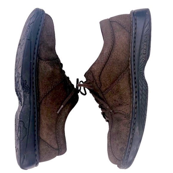 Merrell Shoes Men’s World Sport Bitter Oxford Lace Up 40347 Brown Leather